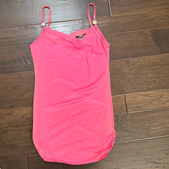 Vibrant Pink Mini Dress with Embellished Straps - Picture 5 of 7